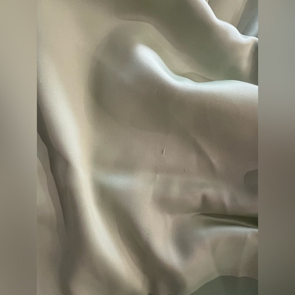 NWT Lovers and Friends Dawn Gown Sage Green draped satin maxi dress Revolve S - Picture 6 of 14